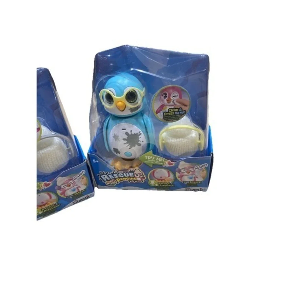 2 Rescue Penguins Toy Interactive Pet Robotic‎  2pk 1 Black 1 Blue           578